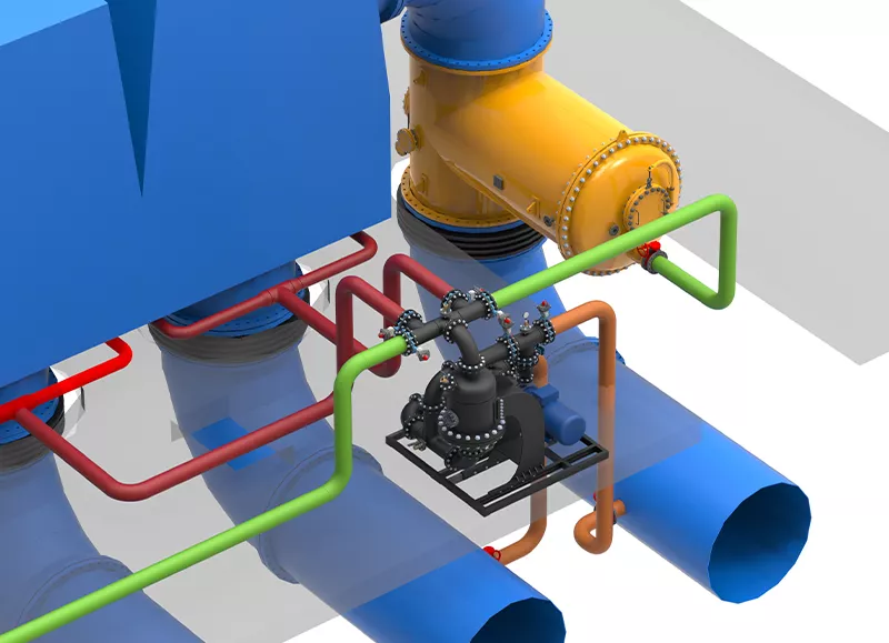 Ball trap customized on-site without interfering existing equipment